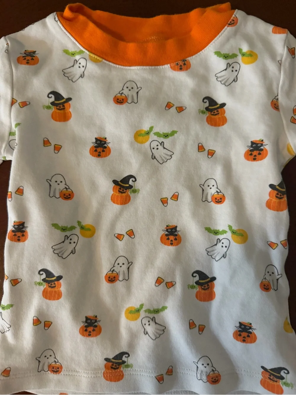 Kissy Kissy White and Orange Halloween Ghosts Pajama Set